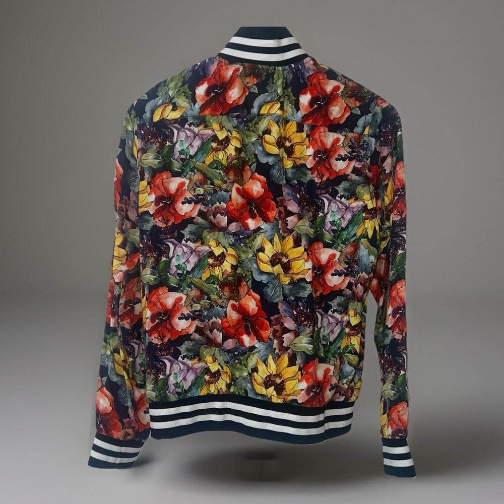 Cactus Man Ricky Singh Jacket Size Small Multicolor Floral Open Zip Front - Picture 5 of 7